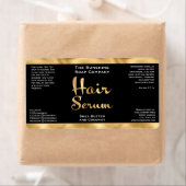 白黒金ゴールド美容液ボトルラベル ラベル (インサイチュ)