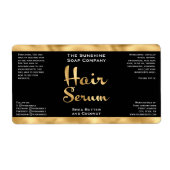 白黒金ゴールド美容液ボトルラベル ラベル (正面)