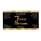 白黒金ゴールド顔血清ボトルラベル ラベル (正面)