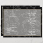 白黒金ゴールド「ウェディングプログラ結婚ム」の (正面/裏面)