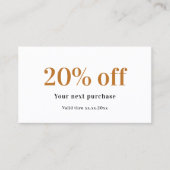 白黒金ゴールドqrコード業務 割引カード (正面)