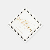 白黒金ゴールドSweet sixteen16誕生日 スタンダードカクテルナプキン (角)