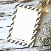 白黒金ストライプ箔フレームモノグラム ポストイット