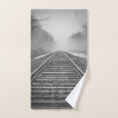 白黒鉄道#3 バスタオルセット (ハンドタオル)