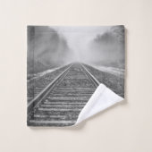 白黒鉄道#3 バスタオルセット (ウォッシュタオル)