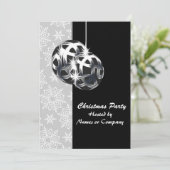 白黒銀クリスマスのテーマパーティー 招待状 (スタンド正面)