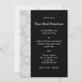 白黒銀クリスマスのテーマパーティー 招待状 (裏面)