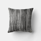 白黒銀ストライプの模様 クッション (裏面)