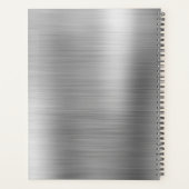 白黒銀モダンスタイルモノグラム プランナー手帳 (裏面)