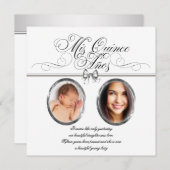 白黒銀写真キンセアニェラ 招待状 (正面/裏面)