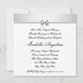 白黒銀写真キンセアニェラ 招待状 (裏面)