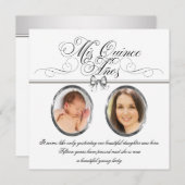 白黒銀写真キンセアニェラ 招待状 (正面/裏面)