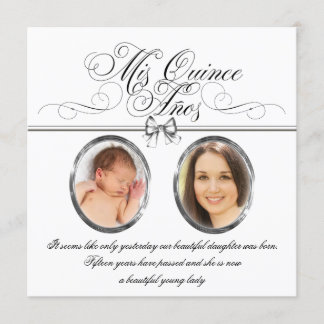 白黒銀写真キンセアニェラ 招待状