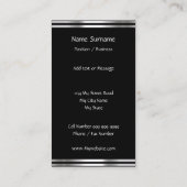 白黒銀抽象芸術 名刺 (裏面)