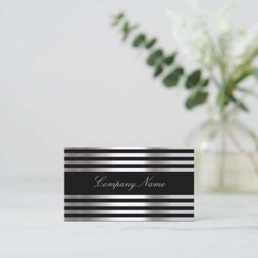 白黒銀抽象芸術 名刺 (スタンド正面)