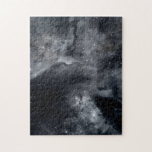 白黒銀河系絵画星雲 ジグソーパズル