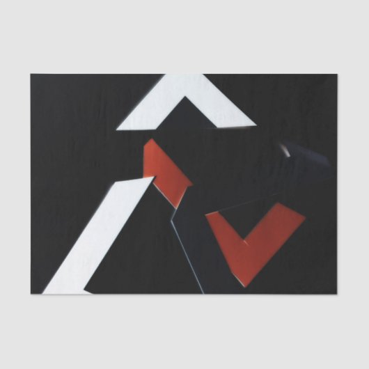 白黒錆のティッシュペーパー 薄葉紙 (正面)