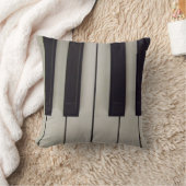 白黒鍵か連続したワルツの枕 クッション (ブランケット)