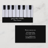 白黒鍵のピアノの教師 名刺 (正面/裏面)