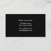 白黒鍵のピアノの教師 名刺 (裏面)