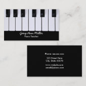 白黒鍵のピアノの教師 名刺 (正面/裏面)