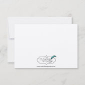 白黒鍵結婚の応答カード 出欠カード (裏面)