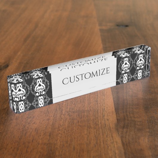 白黒鏡イメージミュージック2 デスクネームプレート (側面)