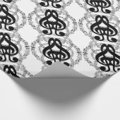 白黒鏡画像音楽 ラッピングペーパー (角)