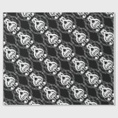 白黒鏡画像音楽 ラッピングペーパー (フラット)