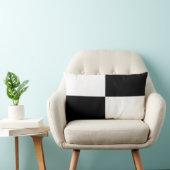 白黒長方形 ランバークッション (椅子)