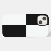 白黒長方形 iPhoneケース (裏面横)