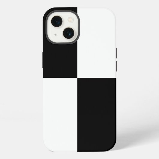 白黒長方形 iPhoneケース (裏面)