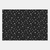 白黒降雪点 ラッピングペーパーシート (正面)