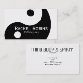 白黒陰陽の健康および福利 名刺 (正面/裏面)