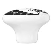 白黒陰陽蝶 セラミックノブ (側面)