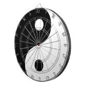 白黒陰陽道教シンボル ダーツボード (正面右)