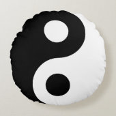 白黒陰陽 ラウンドクッション (正面)