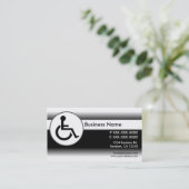 白黒障害のあるシンボル名刺 名刺 (スタンド正面)