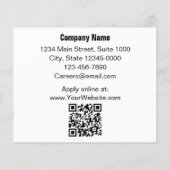 白黒雇用のビジネステンプレート チラシ (裏面)