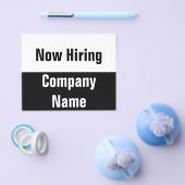 白黒雇用のビジネステンプレート チラシ (シングル)