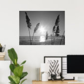 白黒雑草 ポスター (ホームオフィス)