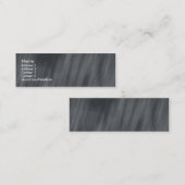 白黒雨パターン細いプロフィールカード スキニー名刺 (正面/裏面)