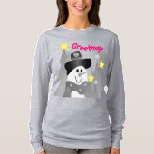 白黒雪だるま Tシャツ (正面)