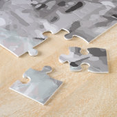 白黒雪の抽象芸術 ジグソーパズル (側面)