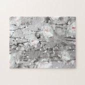 白黒雪の抽象芸術 ジグソーパズル (横)