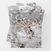 白黒雪の抽象芸術 ラッピングペーパーシート (インサイチュ)