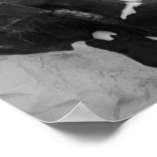 白黒雪山 ポスター (角)