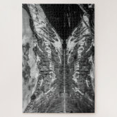 白黒雪崩湖 ジグソーパズル (縦)