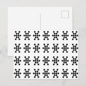 白黒雪片フェスティバル模様 ポストカード (正面/裏面)