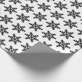 白黒雪片ラッピング紙 ラッピングペーパー (角)